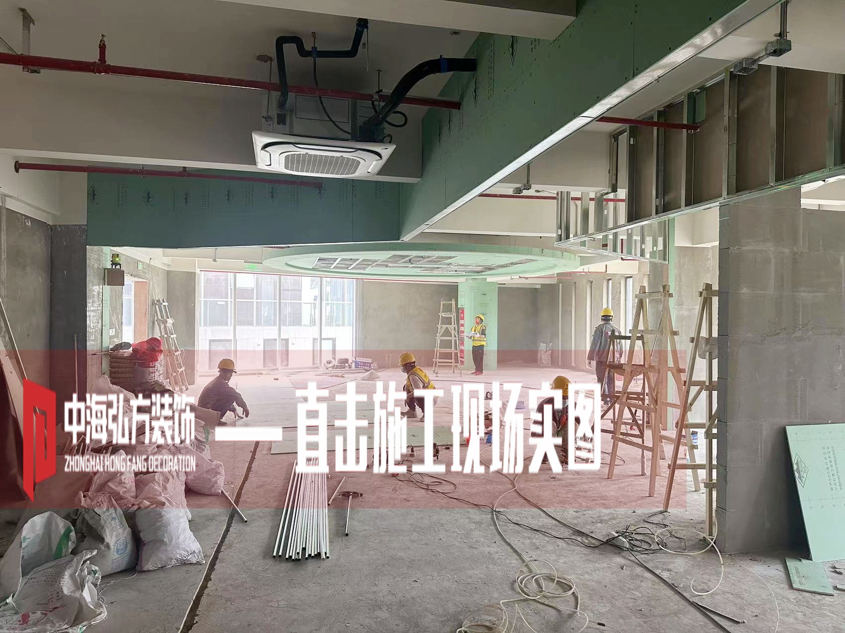 工地巡檢：500平方的辦公室裝修施工（1）(圖2)
